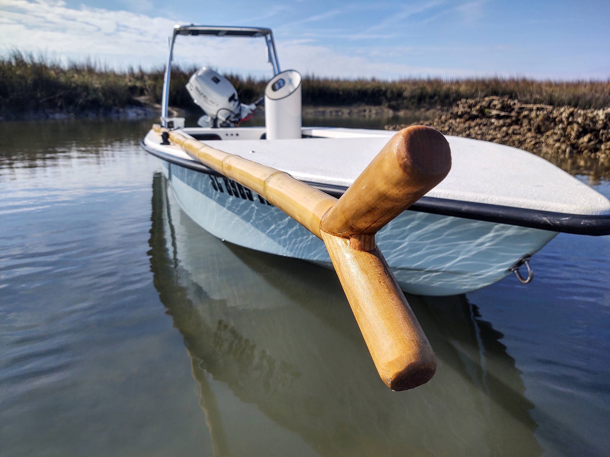 bamboo pole fishing oahu Bamboo Push Pole – Shell Bottom Supply LLC